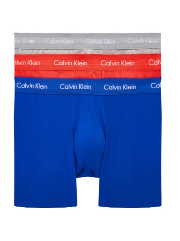 Calvin Klein 3-PACK Boxer Brief underbukser - Royalty/Grey/Coral